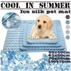 Esteira de resfriamento para animais de estimação, almofada para cães e gatos, seda fria, colchão à prova de umidade, cama para animais pequenos, almofada de verão, 5 tamanhos