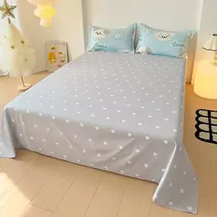 Egw-roupa de cama para menino e menina, jogo de cama com desenhos animados, cinza, leão, rosa, urso, fronha, impresso, casa, criança, 3pcs - loja online