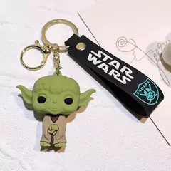 Star wars chaveiro para crianças, figuras criativas pvc, darth vader, stormtrooper imperial, yoda, bb-8, presentes de aniversário