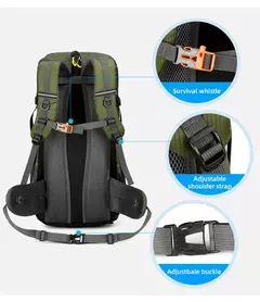 Mochila de viagem impermeável para homens, grande bolsa de caminhada, mochila turística, esportes ao ar livre escalada montanhismo, saco de bagagem 50L