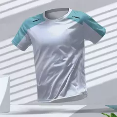 New Hot-Selling Outdoor Running Sports Respirável Quick-Secagem Roupas de Fitness Casual Wear Impressão 3D Em Torno Do Pescoço Adulto T-Shirt
