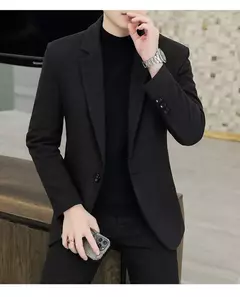 Blazer de Negócios Monocromático, Boutique Fashion Gentleman, Estilo Britânico, Casual Tudo Elegante, Negócios Confortáveis, Carreira Magra, Boutique - loja online