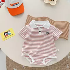 Macacão de Manga Curta Recém-nascido, Envoltório Triângulo, Bodysuit Peido, Macacão Turn Down, Roupas Infantis de Bebê, 0 a 18 Meses, Atacado, Verão - comprar online