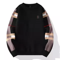 Imagem do Pulôver quadriculado casual clássico masculino, suéter macio e quente, marca de negócios, moda de luxo, outono, inverno, novo, 2022