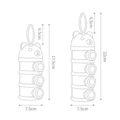 Recipiente de Alimento Portátil para Leite em Pó, Dispensador de papelão, Resistente a Derramamento, Adequado para 1 a 6 Anos Ol, 3 4 Tier Storage - comprar online