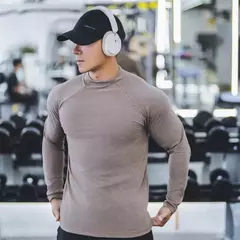 Camiseta de compressão de manga comprida masculina, camisa de ginástica, secagem rápida, camisa Running, Casual Top, Bodybuilding Singlets, moletom Fitness masculino na internet