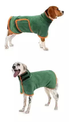 Roupão de banho para animais de estimação, toalha de secagem rápida, absorvente de microfibra, macio, toalha ajustável, casaco de preparação para cães pequenos, médios e grandes - Wolf Magazine