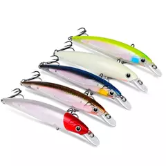 Isca minnow 7g 14g 40g luminosa biônica iscas falsas plástico duro isca de pesca longo lance flutuante isca de água swimbait na internet