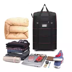 Mala Oxford Dobrável Expansível Unisex, Bagagem Portátil com Rodas, Mala de Rolamento, Transportador Aéreo, Bolsa de Viagem, Novo - Wolf Magazine