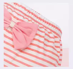 Menina bebê shorts 100% algodão crianças infantil moda listra arco calcinha para 6-24 meses crianças de alta qualidade falbala cuecas presente - comprar online