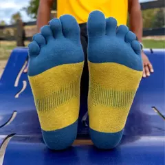 Imagem do Injinji-meias de cinco dedos de tubo curto, fino, Coolmax, absorvente de suor, dedo do pé, fitness, corrida, primavera e verão