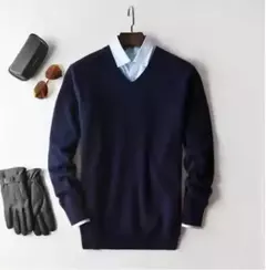 Pulôver de caxemira masculino, suéter clássico de algodão quente, camisa para outono e inverno, 2022 - comprar online