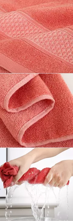 Toalha de banho macia e absorvente para adultos, toalha doméstica, Jacquard, cor lisa, toalha grande, grossa, 100% algodão puro, novo - loja online
