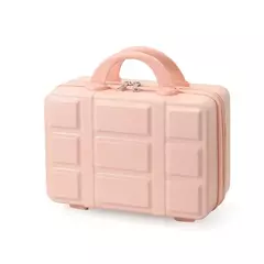 Mini portátil Cosmetic Box Handbag, 14 ", pequeno saco de bagagem, senha Travel Case, armazenamento Maquiagem Pouch, Vintage