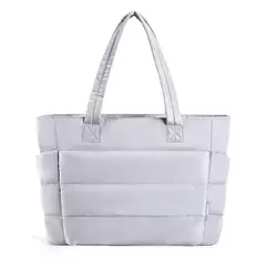 BAGSMART-Sacola acolchoada de algodão grande quadrado para mulheres, rosa, acolchoado feminino, bolsa de compras inchada, simples, diária - comprar online