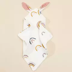 Bebê recém-nascido Algodão Mulsin Consolador Carton Rabbit Ear Double Guaze Acalme Appease Toalha para crianças Bibs Burp Panos Infantil
