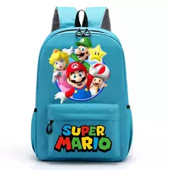 Imagem do Mochilas Super Mario Bros para homens e mulheres, Saco Princesa Peach Luigi, Impressão Gráfica de Personagem de Cartoon, Mochila Kawaii, Mochilas escolares
