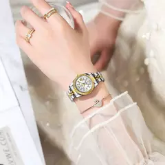 POEDAGAR-Relógio Elegante de Luxo Feminino, Impermeável, Luminoso, Encontro, senhoras, Aço Inoxidável, Quartzo, Menina na internet