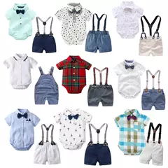Roupa de aniversário de algodão para recém-nascidos, macacão formal, macacão infantil, roupas para 3, 6, 9, 12, 18, 24 meses, verão - comprar online