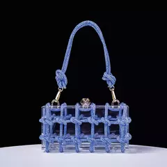 Bolsa acrílica axila quadrada para mulheres, bolsa de noite, embreagem de diamantes, bolsa de casamento, alta qualidade, design luxuoso, novo, 2022 na internet
