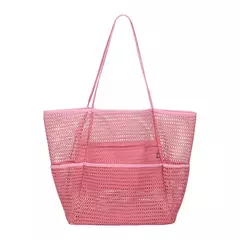 Imagem do Bolsa de praia multi bolsos para toalhas Bolsa de viagem durável Organizador de brinquedos à prova d'água Armazenamento de natação Malha Roupa íntima Verão