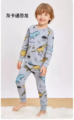 Conjuntos de pijamas de algodão de manga comprida infantil, para crianças, meninos, meninas, novo, outono, 2, 4, 5, 6, 8, 12, 14 anos - comprar online