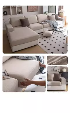 Capa de sofá à prova d'água, luxuosa, elástica, ajustável, para sala de estar, 1, 2, 3, 4 lugares, em forma de l, conjunto completo na internet