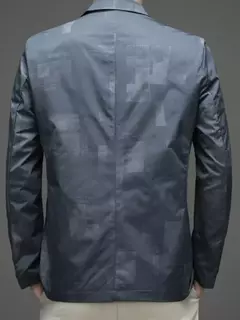 Blazers e roupas de peito único para homens, jaqueta grande, casacos casuais, roupas da moda, plus size, azul, nova primavera na internet
