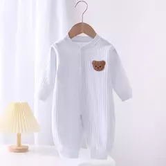 Bodysuit de manga longa recém-nascido, macacão de bebê para meninos e meninas, cor sólida, 0-24M Loungewear Outfit, 100 Algodão na internet
