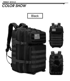Mochila de viagem tática impermeável para homens, mochilas de grande capacidade, esportes ao ar livre, bolsas multifuncionais 50L, 35L, 25L