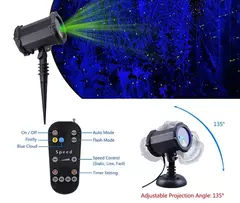 Projetor de Luz Laser Firefly IP65 Impermeável, Luz de Natal, Jardim ao ar livre, Pátio, Casa, Decoração do quarto - Wolf Magazine