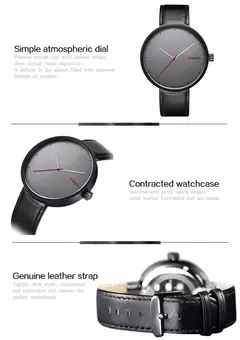 Imagem do Curren-Relógio Quartz Masculino, Relógios de Fábrica, Moda de Luxo, Relógio de pulso casual, Data Watch