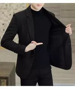 Blazer de Negócios Monocromático, Boutique Fashion Gentleman, Estilo Britânico, Casual Tudo Elegante, Negócios Confortáveis, Carreira Magra, Boutique - loja online