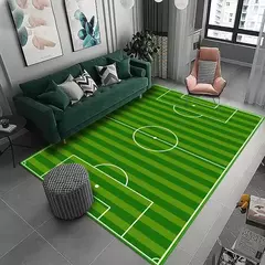 3D Campo de Futebol Tapete para Crianças Quarto Macio Tapete Tapete de Poliést - loja online
