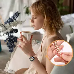 Pulseira Coração de Diamante para Apple Watch, iWatch Series SE, 7, 6, 3, 5, Ultra 2, 8, 9, 40mm, 44mm, 38mm, 45 milímetros, 41 milímetros, 49 milímetros, 42 milímetros na internet