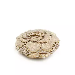 Elegante Flor Noiva Bolsa para Mulheres, Saco De Noite De Strass, Embreagem De Festa Brilhante De Luxo, Designer De Sacos De Moda Diamante - comprar online