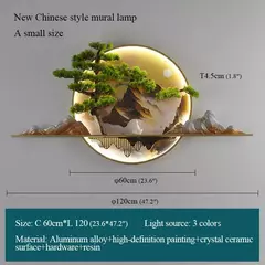 TINNY-Chinês Criativo Paisagem Mural Candeeiro, Imagem Moderna Luz de Parede, Lâmpada LED para Casa, Sala, Estudo, Decoração Do Quarto - Wolf Magazine