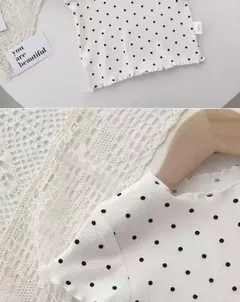 Elegante feminino bebê verão fino chiffon pijama conjunto de 2 peças roupas para casa para crianças bolinhas design ar condicionado roupas na internet