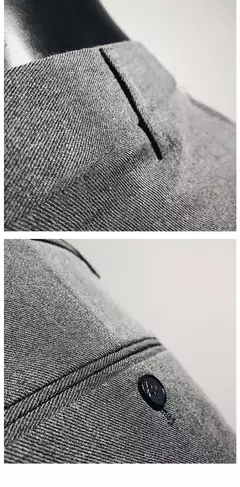 Calças justas de estiramento formal masculinas, calças casuais, roupa de cor sólida, calças de terno fashion - comprar online