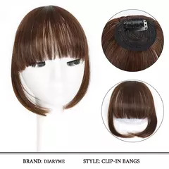 Sintético Falso Franjas Clip-In Extensões De Cabelo, perucas Resistentes Ao Calor, Franja Invisível, Cabelo Falso, Acessórios De Cabelo - comprar online