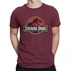Tyrannosaurus Rex camiseta para homens, Jurassic Park O-Neck Tops, tecido camiseta, qualidade superior, ideia do presente, Tops - loja online