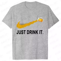 Camiseta de manga curta masculina preta, camiseta de cerveja engraçada, tops de rua, roupas novas da moda, verão - comprar online