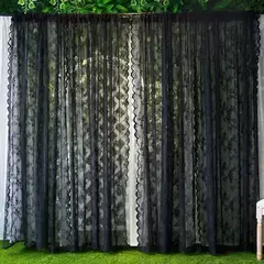 Cortina De Renda Francesa Com Tule Branco, Persianas, Sala De Estar E Suprimentos Do Quarto, Tela Respirável, Festa De Casamento, Decoração De Casa - comprar online