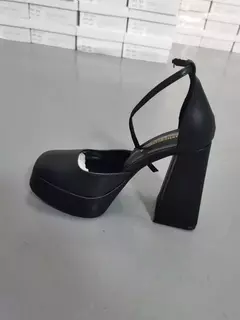 Saltos altos de toe quadrado para mulheres, bombas vazias laterais sexy para senhora, sapatos de mola, sapatos únicos de fivela, 12,5 cm, plataforma de 4cm, novo, 2024 na internet