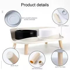 Alimentadores de alimentos para gatos, tigelas duplas, altura ajustável, bebedor para cães e gatos, tigela de água, prato de alimentação elevada, suprimentos para gatinhos na internet