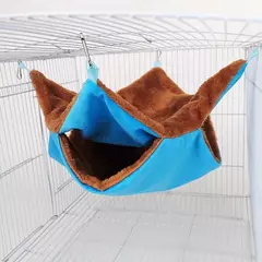 Rede para ratos, cama quente de pelúcia dupla grossa para casa de hamster, ninho, saco de dormir, camas de árvore penduradas, cobaia, gaiola de hamster - Wolf Magazine