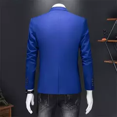 Blazer casual de negócios masculino, vestido de casamento noivo, tops de terno boutique, casaco monocromático, marca de alta qualidade, moda