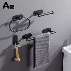 Imagem do Barra De Toalha De Banho 304 Toalheiros De Aço Inoxidável Toalha Anel Toalha Suporte Do Papel Higiênico Escovado Ouro Banheiro Hardware Acessórios Set