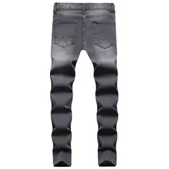 Jeans slim-fit rasgado e desbotado masculino, calça casual vintage na moda, estilo europeu e americano, S-XXXL, novo, 2024 - Wolf Magazine