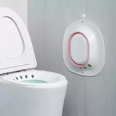 Banho De Sitz Para Hemorróidas, Assento Sanitário, Cuidado Pós-parto, Sit Kit De Banho Para Mulheres, Dobrável, Mangueira De Fusher